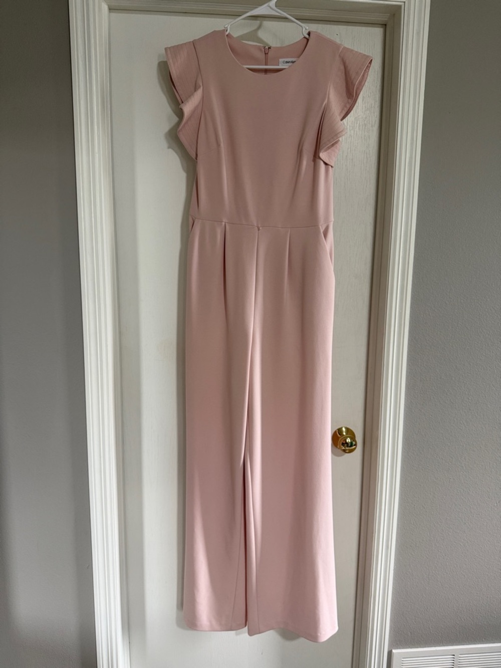 Calvin Klein Blush Pink Wide-Leg Jumpsuit